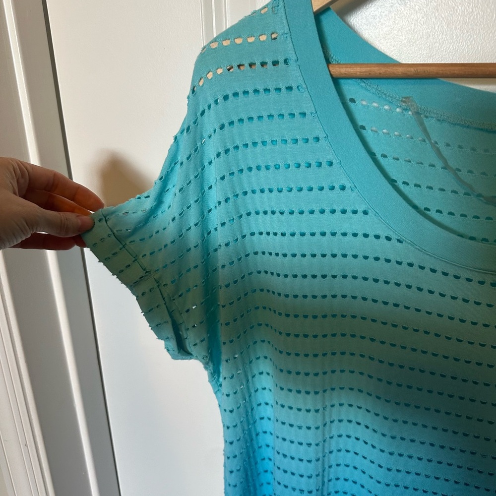 Balance collection XL blue hombre short sleeve mesh top. Super soft. - Picture 2 of 8